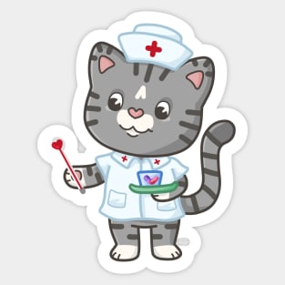 Nurse Kitty Sticker